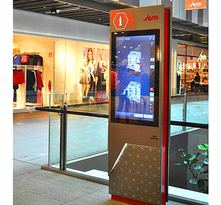 Cina Shopping Mall Interaktif Wayfinding Kios / Terminal Swalayan Dengan Dukungan Multi Bahasa pemasok