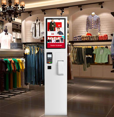 Cina Kecerahan Tinggi Digital Signage Totem, 22 Inch Layar Sentuh Mesin Self-Service Kiosk pemasok
