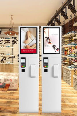 Cina Pure White Digital Signage Kiosk Self Service 300 ~ 400nits Brightness Untuk Rumah Sakit pemasok