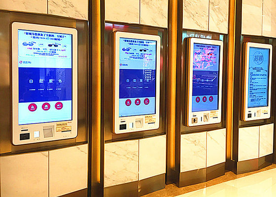 Cina Supermarket Digital Information Kiosk, Kios Layar Sentuh 43 Inch Dengan Terminal POS pemasok