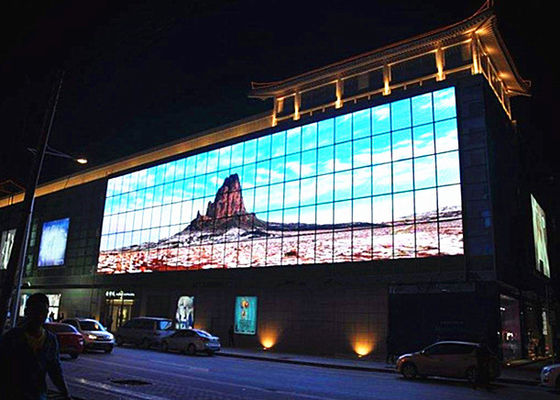 Cina Pusat Perbelanjaan Tampilan LED Transparan / Layar Iklan Digital Outdoor pemasok