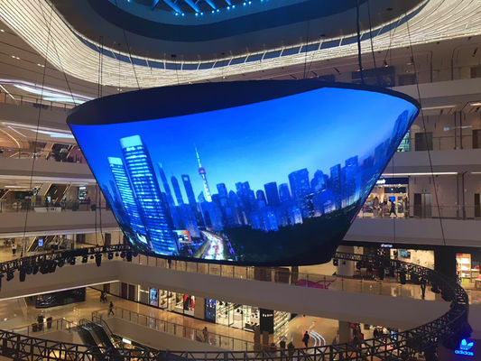 Cina Layar LED Multi Fungsi Transparan Ultra Slim Ringan Untuk Pusat Perbelanjaan pemasok