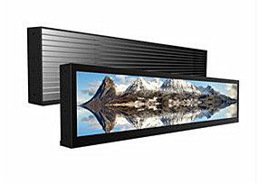 Cina Strip Bar LCD Digital Signage / Membentang Layar LCD Mendukung 1080P Video Full HD pemasok