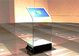 Cina Floor Standing Transparent LCD Screen Aluminium Alloy Frame Penghematan Energi pemasok