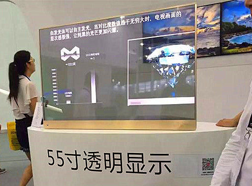 Cina Layar OLED Transparan 55 Inch, Layar OLED Lipat Multifungsi pemasok