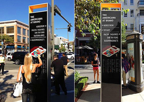 Outdoor / Indoor Interaktif Wayfinding Kios 300 ~ 2000nits Brightness pemasok